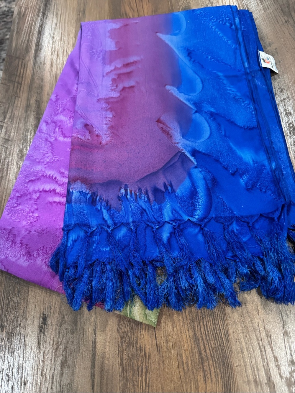 Rima Ombre Fringed Rima Beach Wear Scarf/ Wrap
